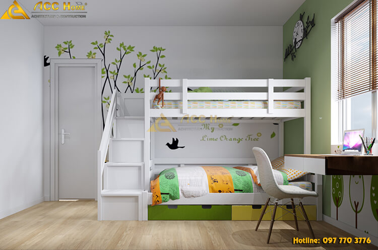 Thiết kế nội thất phòng ngủ con trẻ