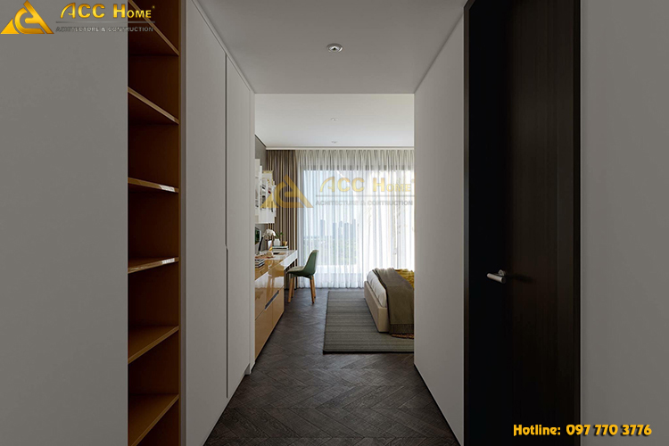 thiết kế lối hành lang dẫn vào phòng ngủ