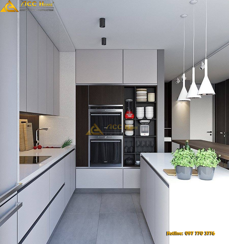 thiết kế không gian nội thất phòng bếp