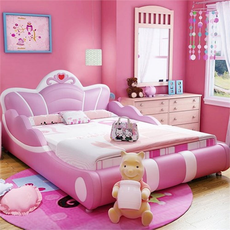 Giường ngủ cho bé gái được thiết kế kiểu công chúa