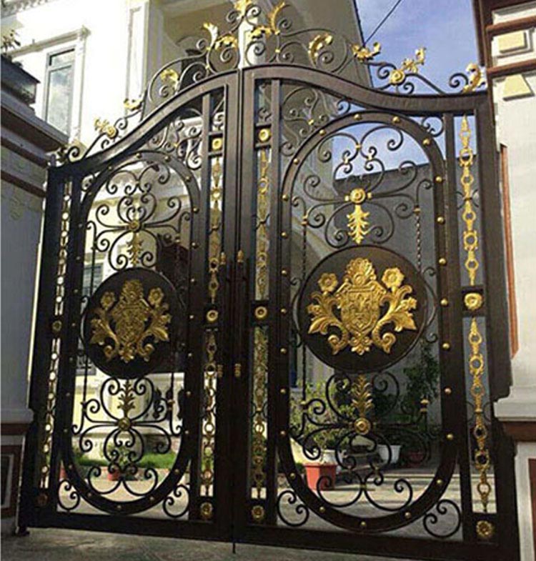 Mẫu cổng cửa sắt 2 cánh biệt thự