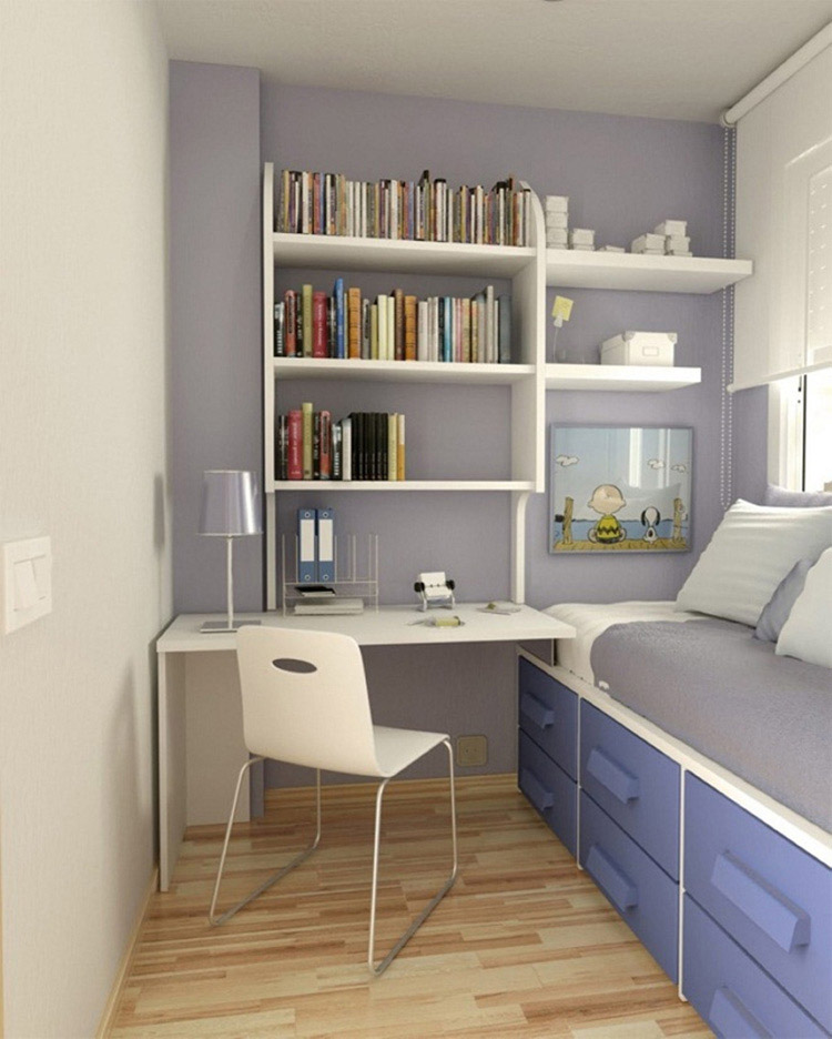 Phòng ngủ 5m2 đơn giản với nội thất thông minh