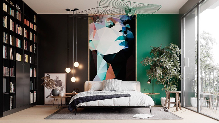 Thiết kế phòng ngủ mang phong cách nghệ thuật dành cho phái nữ 