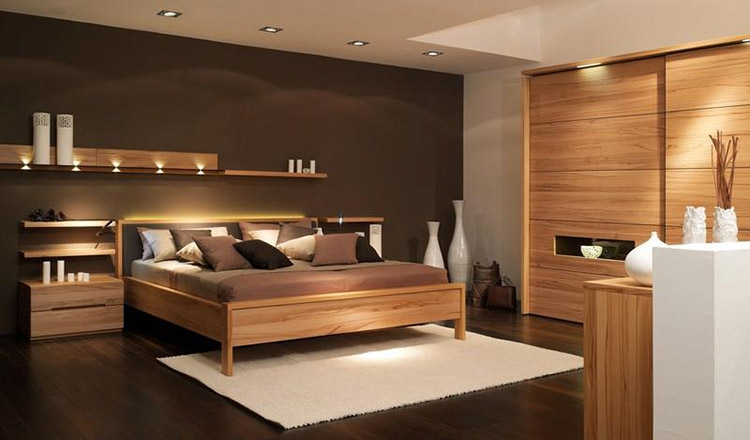 Thiết kế phòng ngủ cho nữ sử dụng nội thất hiện đại bằng gỗ cao cấp