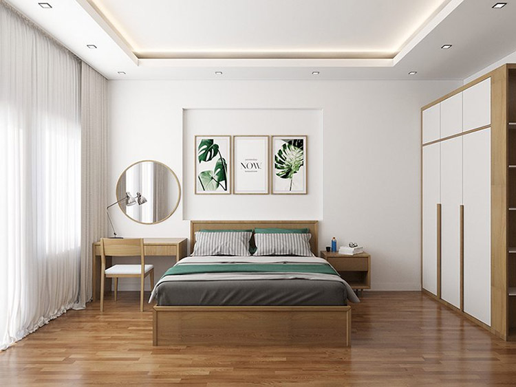 Thiết kế nội thất cho phòng ngủ 11m2 hiện đại
