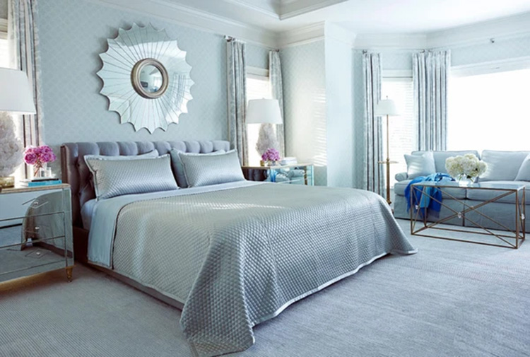Chọn màu xanh lơ - cho phòng ngủ đẹp nhẹ nhàng