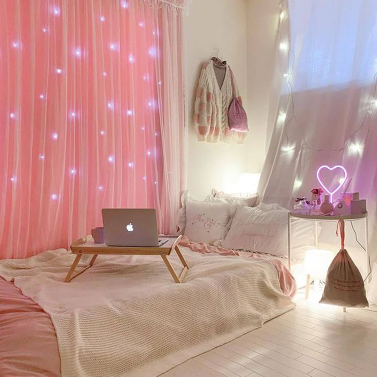Phòng ngủ hàn quốc gam màu trắng – hồng