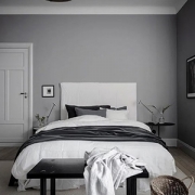 phòng ngủ màu xám