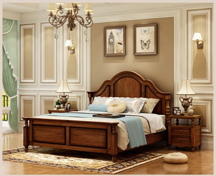 Mẫu nội thất phòng ngủ gỗ công nghiệp tân cổ điển
