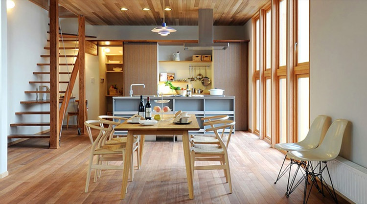 Phòng bếp cho nhà phố kiểu Nhật