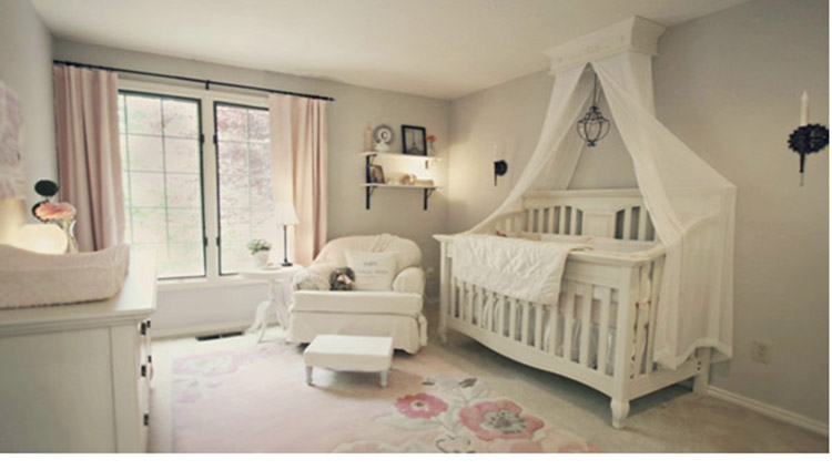 Vị trí đặt giường đẹp cho trẻ sơ sinh