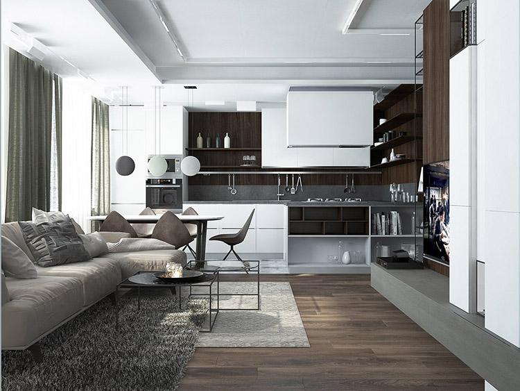 Ưu điểm của việc thiết kế phòng khách liền phòng bếp?