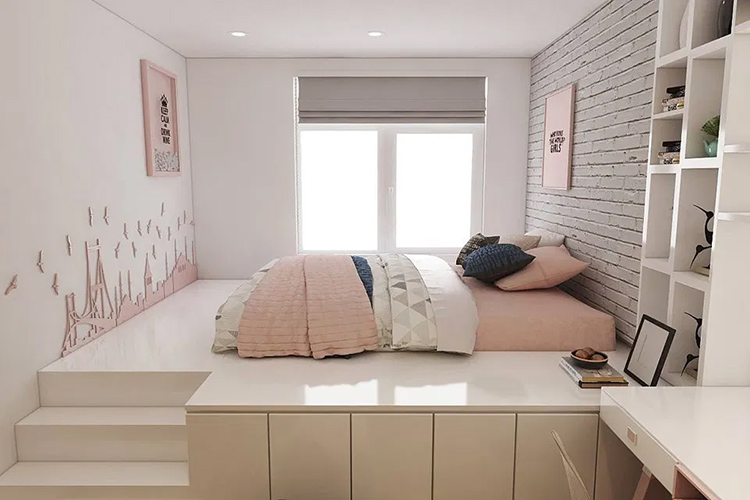 Mẫu thiết kế phòng ngủ hiện đại diện tích 5m2