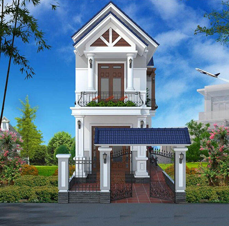 Thiết kế biệt thự nhà vườn 6 phòng ngủ mái thái diện tích 21x30m - Trangkim