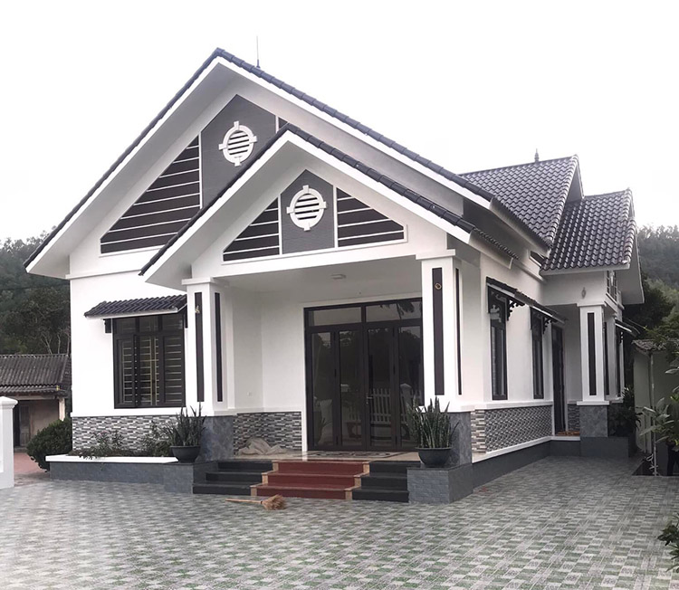 40 mẫu nhà cấp 4 mái thái đẹp nhất Việt Nam với cửa nhôm kính cao cấp