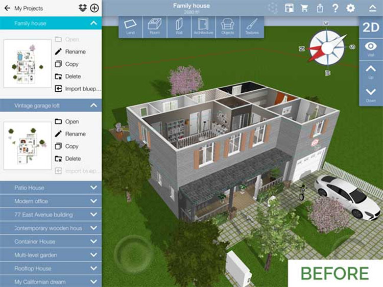 Phần mềm thiết kế nhà trên android Home Design 3D