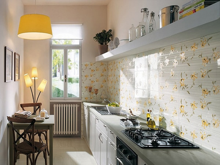 Phòng bếp nhỏ theo phong cách tối giản