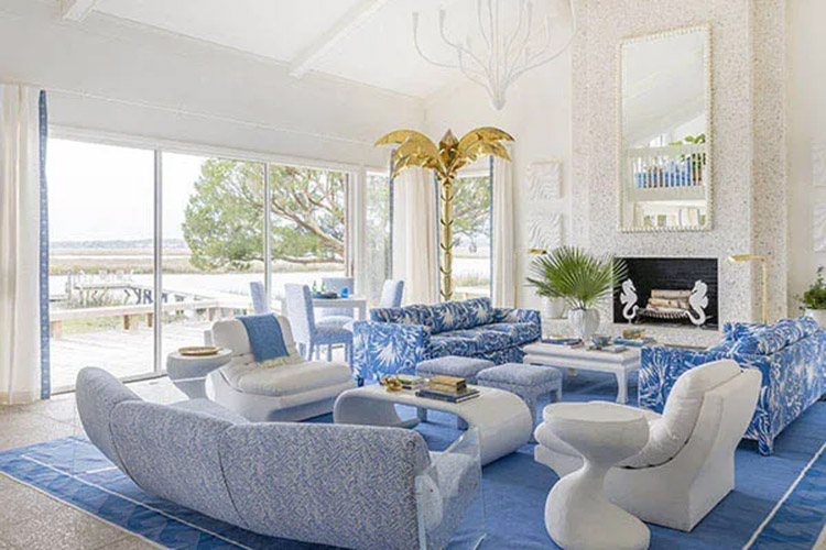 Ý nghĩa màu xanh dương trong thiết kế phòng khách