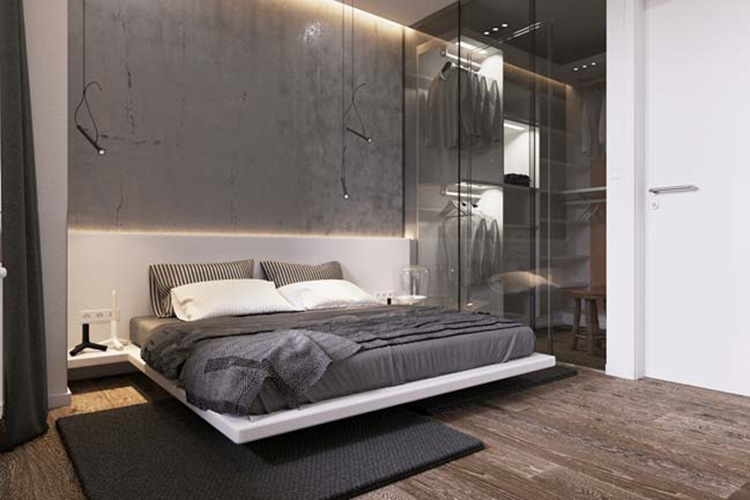 Phòng ngủ chung cư cao cấp 30m2 hiện đại 