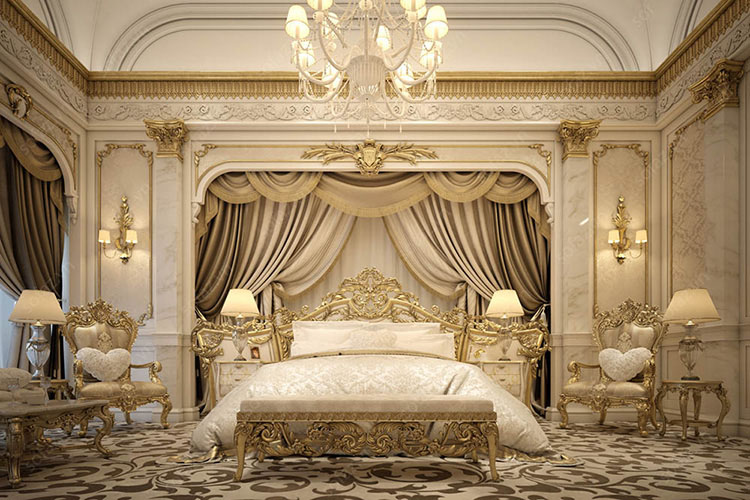 Thiết kế phòng ngủ cao cấp phong cách cổ điển 