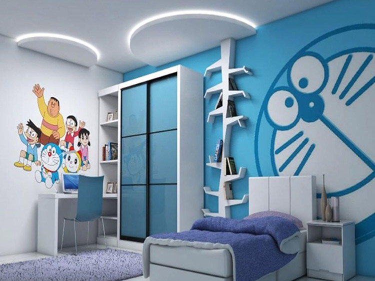 Thiết kế phòng ngủ phong cách truyện tranh Doremon  