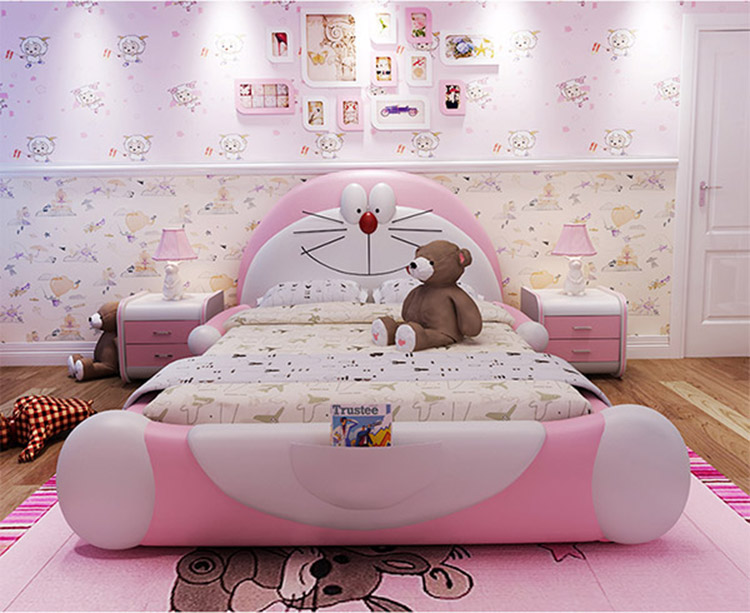 Phòng ngủ Doremon cho các cô nàng yêu màu hồng