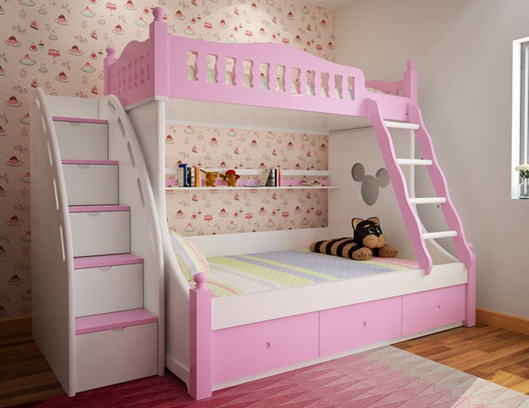 Mẫu giường tầng trẻ em Bob Stairway