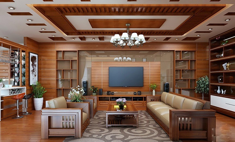 Mẫu nội thất bằng gỗ cho nhà khách 