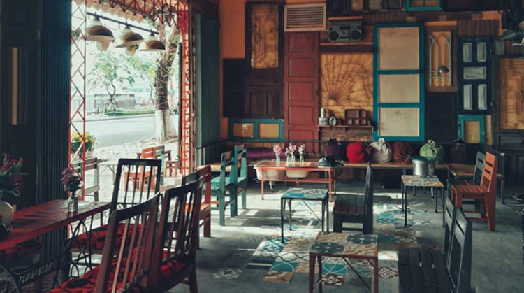 Mô hình quán cafe 20m2 phong cách Vintage